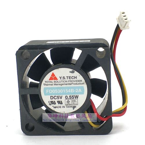 FD0530154B-2A原装Y.S.TECH3015 DC5V 0.55W散热风扇3CM厘米3线