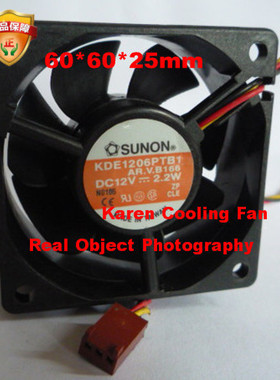 原装SUNON/建准6025 DC12V 2.2W KDE1206PTB1 报警信号 散热风扇