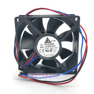 12V 台达8025 0.41A散热风扇8CM厘米3线 Delta AFB0812VH全新原装
