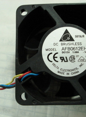 Delta/台达 AFB0612EHE 6038 DC12V 1.68A 6cm 服务器散热风扇