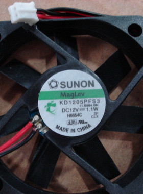 全新原装SUNON/建准KD1205PFS3 5010 DC12V 1.1W 2线静音散热风扇
