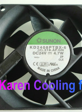KD2408PTBX-6原装SUNON/建准8025 DC24V 4.7W 8cm变频器散热风扇