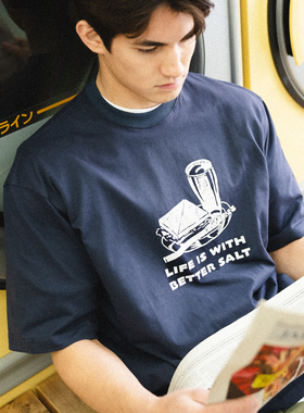 CITYDIVE Printing T-Shirt 210克早餐印花短袖落肩T恤