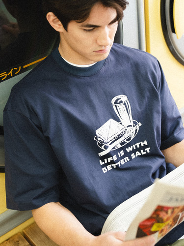 CITYDIVE Printing T-Shirt 210克早餐印花短袖落肩T恤