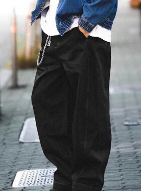 CITYDIVE Black Denim Jeans 弯刀牛仔裤 14oz阔腿黑色丹宁