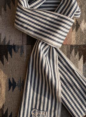 CITYDIVE Cotton Stripes Scarf 全棉复古色织条纹围巾