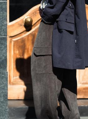 CITYDIVE Barnfit Corduroy Pants 复古灯芯绒工装口袋休闲裤