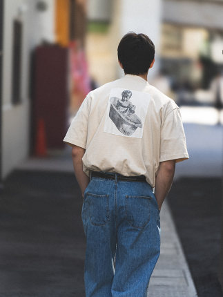 CITYDIVE Stanger T-Shirt 重磅廓形 贴布人物印花纯棉短袖T恤