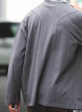 CITYDIVE Patchwork LS Tee 重磅廓形复古质感全棉 拼接长袖Tee