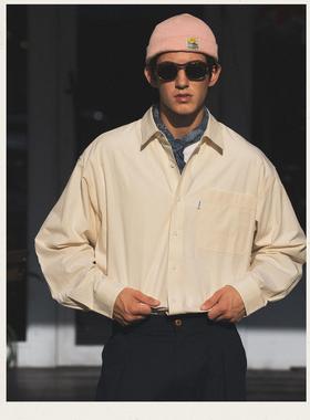 CITYDIVE Pocket Shirt 本白色全棉复古廓形衬衫