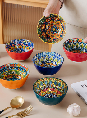 花颜月貌-4.75英寸米饭碗6个混装中式（不含礼盒）