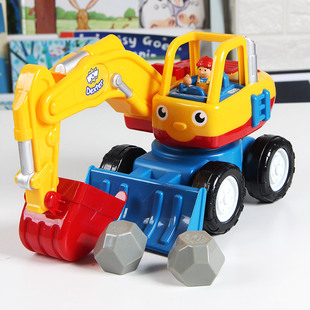 英国WOW惊奇儿童惯性玩具车挖土机角色扮演城市工程车挖掘机2 6岁