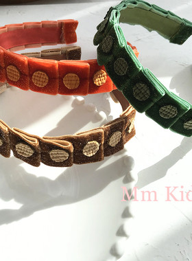 韩国进口丝绒褶皱儿童发饰