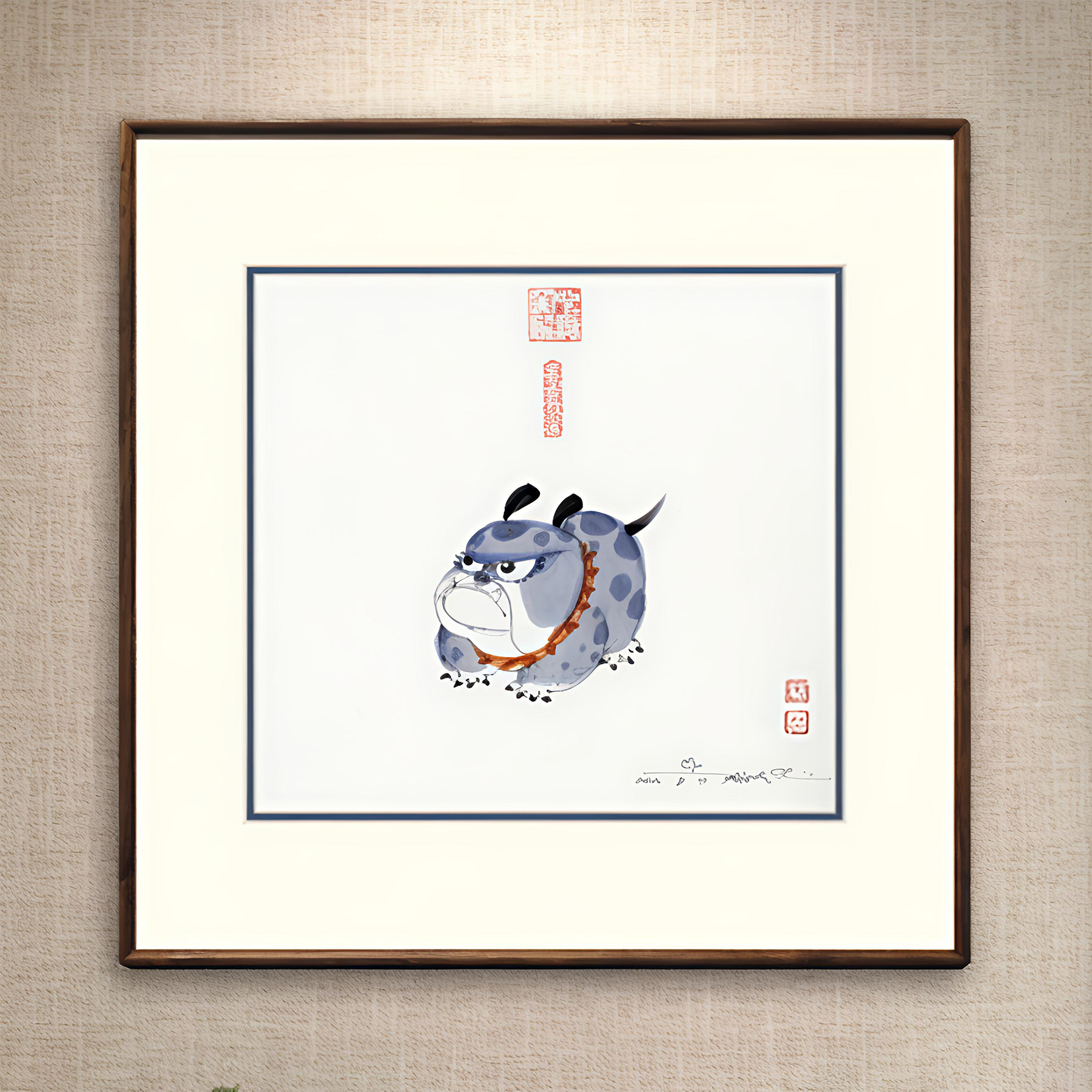 蔡志忠【生肖-狗】动物系列儿童房书房挂画 生日送礼限量装饰版画图片