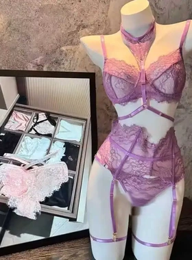 法式浪漫带钢圈新款内衣小胸聚拢睡衣