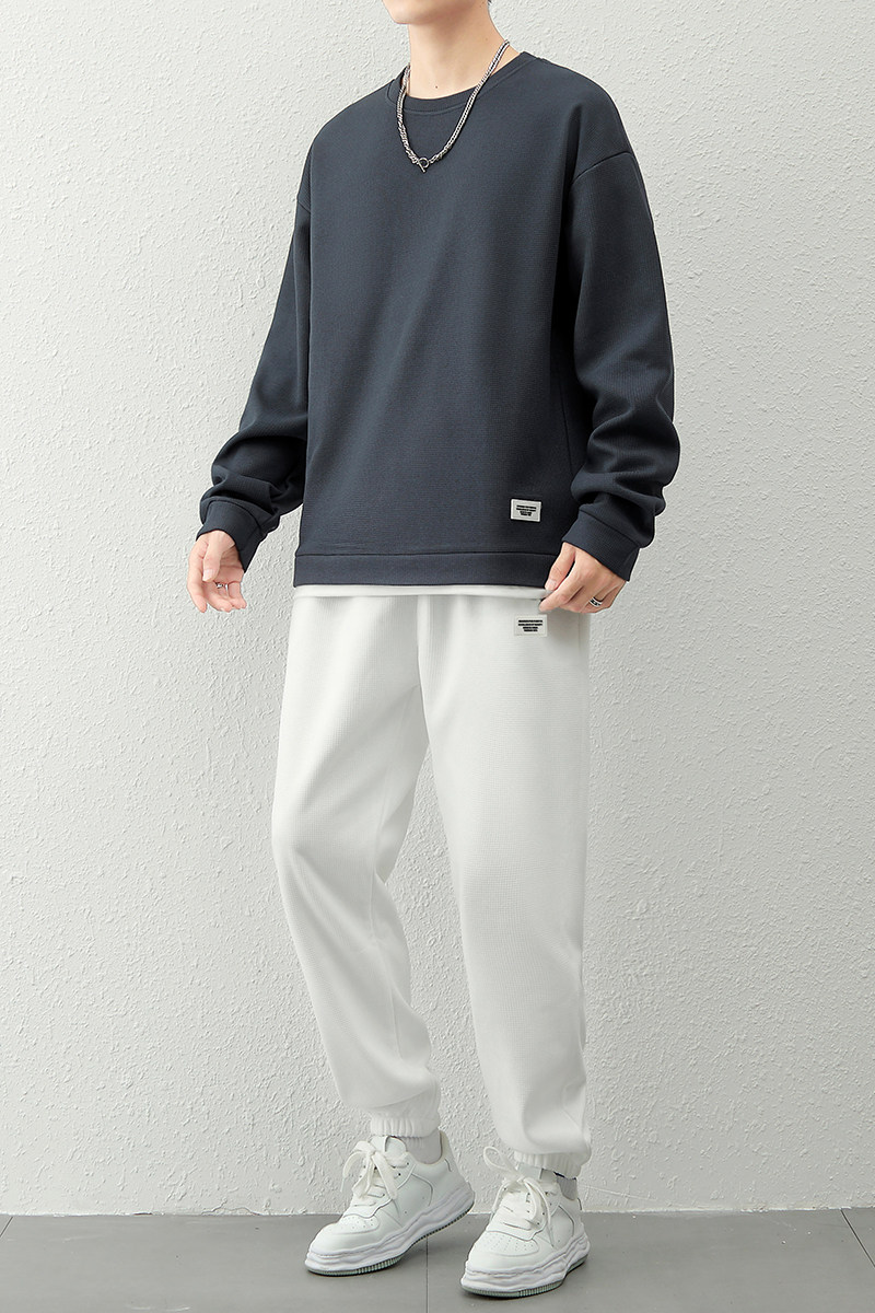 2025冬季华夫格加绒休闲运动男套装JRTZ8001P62货源充足,男装休闲套装,星座1106-2（原1111B）
