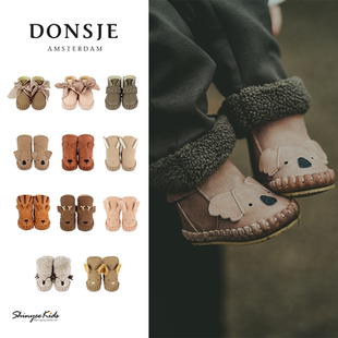 6ZShinyee▲donsje 新款儿童雪地靴真皮防滑加绒冬靴学步鞋