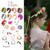 cibani Shinyee tia ss23儿童多彩球球发夹发箍头箍发圈头绳