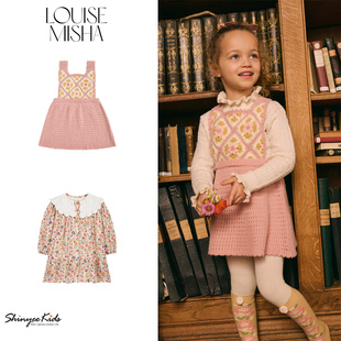 5ZShinyee▲Louise Misha aw25秋冬法式印花连衣裙针织钩花背心裙