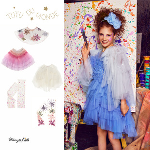 6ZShinyee▲tutu du monde ss24春夏儿童薄纱披肩披风手套袖套