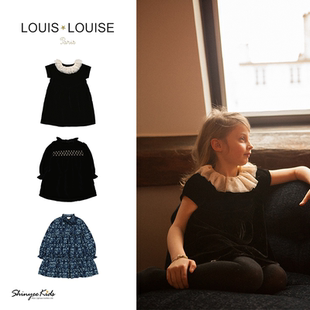 Shinyee▲louis louise aw23女童长袖连衣裙气质丝绒裙礼服裙
