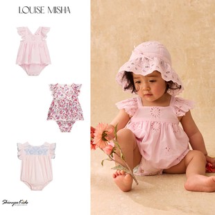 Shinyee▲Louise Misha ss26春夏新款女童法式印花包屁衣连体衣