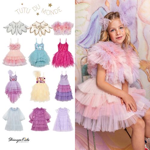 6ZShinyee▲tutu du monde aw24公主裙礼服连衣裙纱裙薄纱披肩