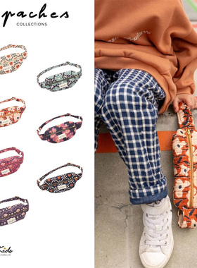 Shinyee▲apaches aw25新款儿童外出便捷印花斜跨包拉链腰包