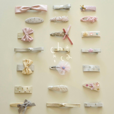 Shinyee▲chiica儿童手工发夹蝴蝶结发卡 女孩发饰 小众配饰