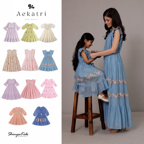 85折Shinyee▲aekatri ss26春夏新款印度手工刺绣儿童连衣裙长裙