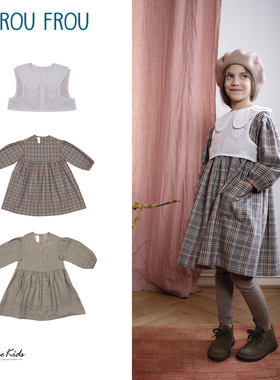 Shinyee▲froufrou 秋冬儿童长袖连衣裙背心罩衫