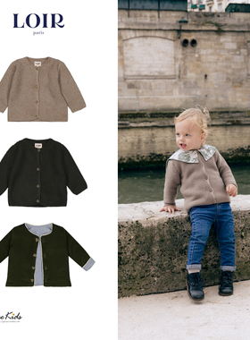 Shinyee▲loir 秋冬儿童羊毛针织圆领开衫夹棉外套棉服