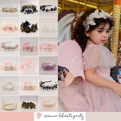 sienna手工水钻珍珠儿童发箍