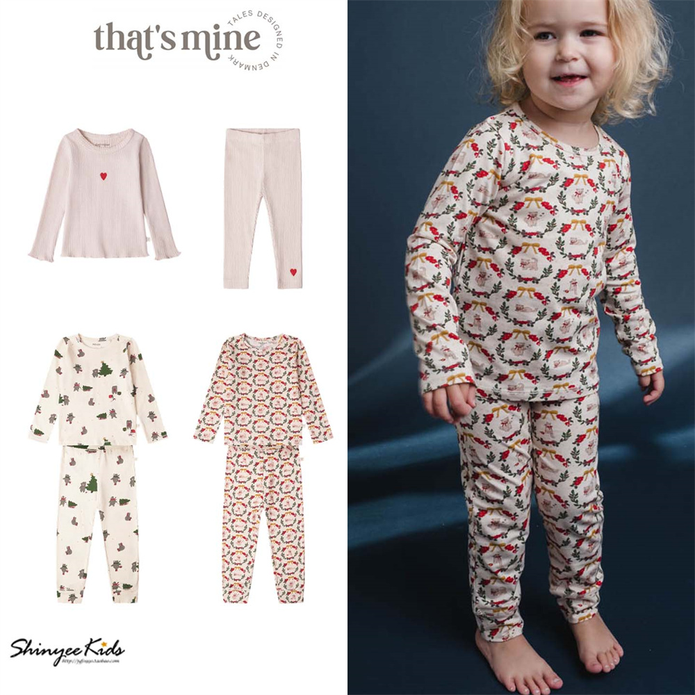 Shinyee▲thats mine aw25秋冬儿童打底衫长袖圣诞节T恤打底裤