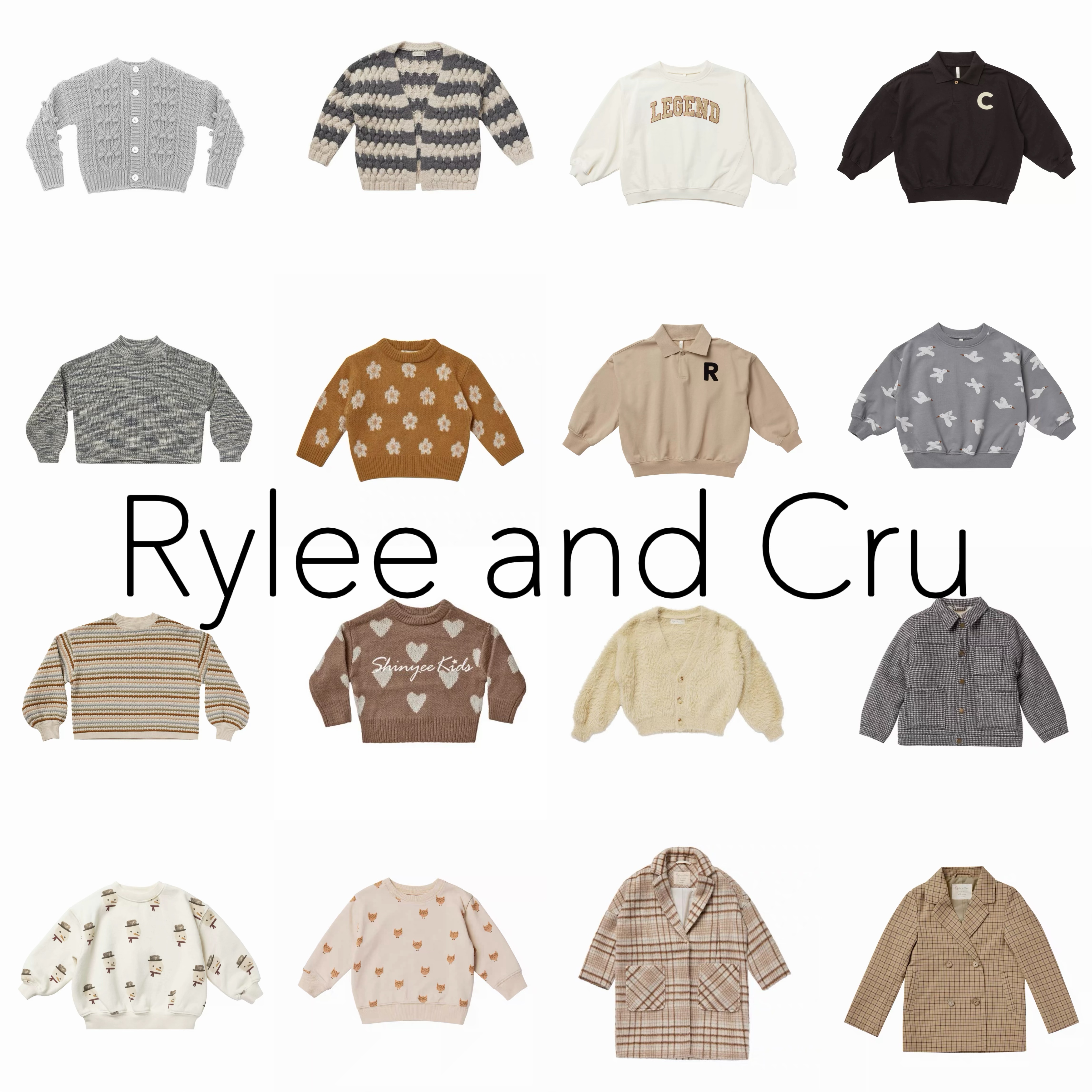 4折清仓 rylee and cru儿童卫衣T恤衬衫针织衫大衣外套半裙连衣裙