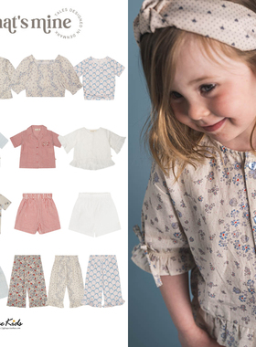 5ZShinyee▲thats mine ss25儿童小清新衬衫T恤短裤印花长裤