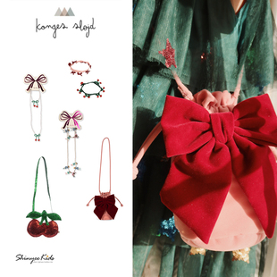 aw24樱桃蝴蝶结串珠儿童项链手链包包 slojd 6ZShinyee Konges