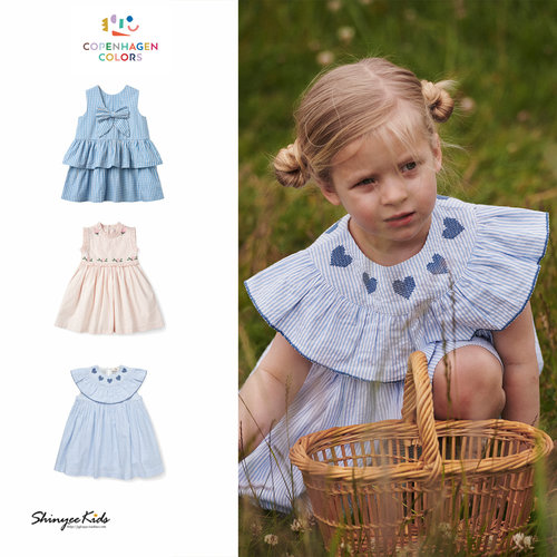 85ZShinyee▲copenhagen colors ss26春夏女童印花连衣裙背心裙