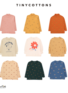西班牙tiny cottons 秋冬儿童匹马棉长袖T恤男女童打底衫