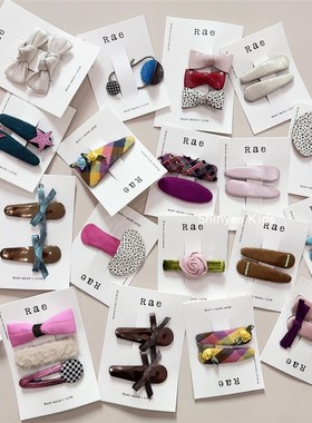 Shinyee▲Rae  第八期 儿童手工蝴蝶结玫瑰手工发夹蘑菇发卡发饰