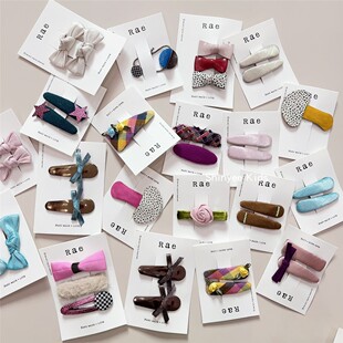 Shinyee▲Rae  第八期 儿童手工蝴蝶结玫瑰手工发夹蘑菇发卡发饰