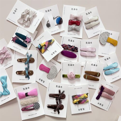 Shinyee▲Rae  第八期 儿童手工蝴蝶结玫瑰手工发夹蘑菇发卡发饰