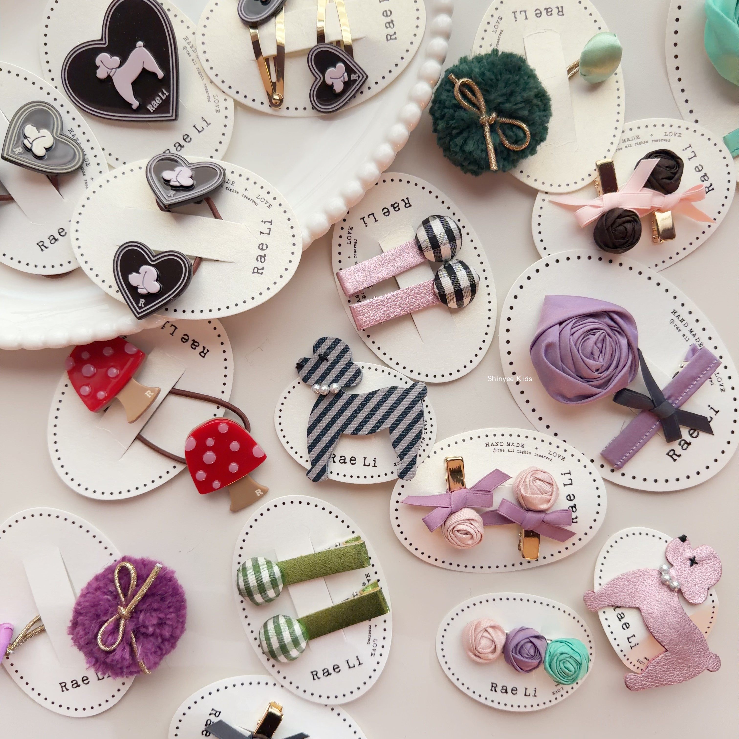 Shinyee▲rae 小狗蘑菇发夹儿童手工玫瑰发卡头绳 创意发饰,童装/婴儿装/亲子装,发饰,淘宝优惠券,粉丝福利购,淘宝优惠卷