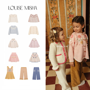 Shinyee▲Louise Misha aw26秋冬女童针织上衣斗篷外套背心裙裤子