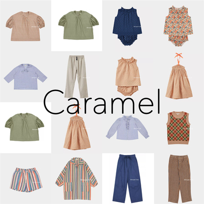 3折清仓 caramel 春夏儿童英伦风衬衫短裤连衣裙连体衣背心休闲裤
