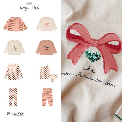 6ZShinyee▲Konges slojd aw24长袖印花打底衫T恤打底裤内衣套装