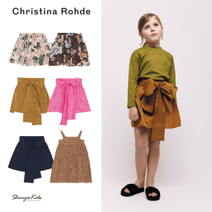 rohde aw23女童大蝴蝶结半身裙 christina Shinyee 金丝背带裙55