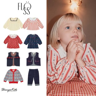 floess 裤 aw25秋冬新款 连衣裙衬衫 子 女童马甲针织开衫 6ZShinyee