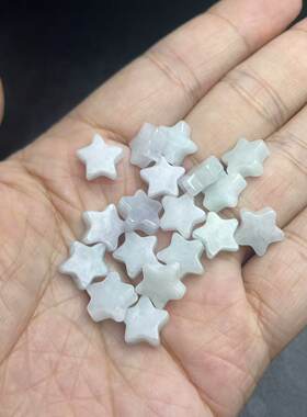 天然翡翠A货通孔小星星