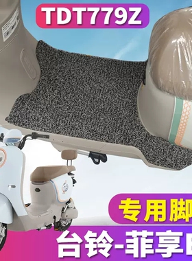 适用于台铃菲享EB优跑KL23E版ZD电自款踏板丝圈脚垫踩踏垫TDT779Z